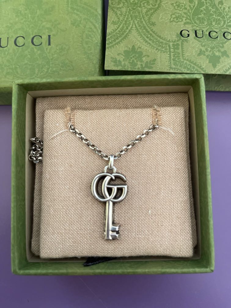 Gucci Double G Key Necklace, Men's Fashion, Watches & Accessories 