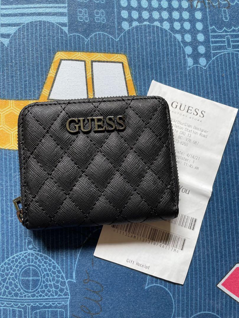 Guess quilted wallet black