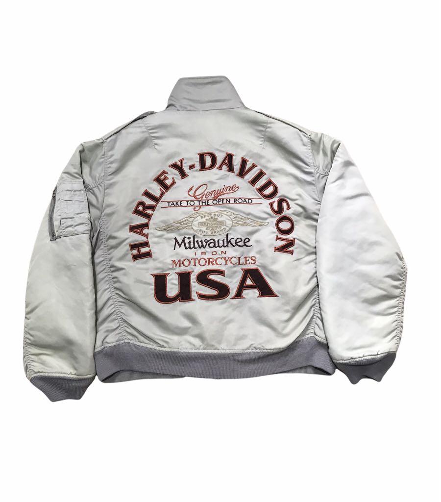 Harley davidson bomber jacket Men s Fashion Coats Jackets and
