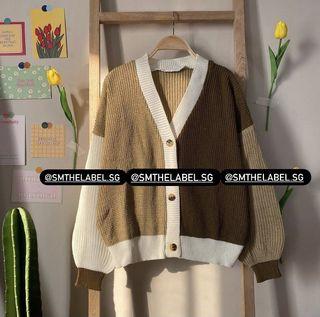 Harley Oversized Knit Cardigan in Oatmeal (fits up to XXL)