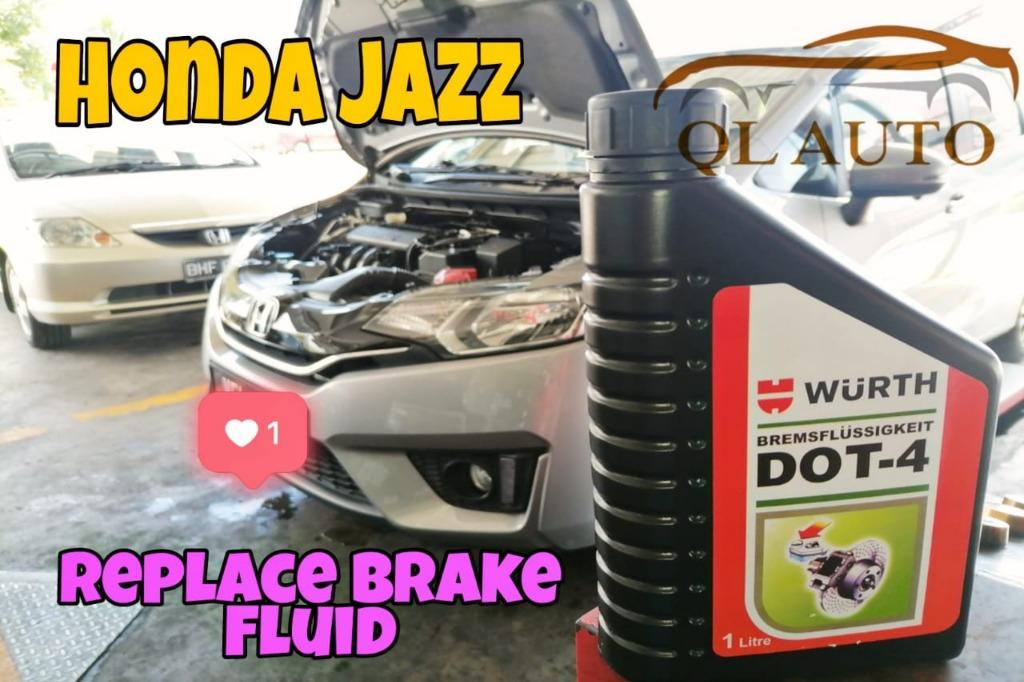 Honda Jazz Replace Brake Fluid, Auto Accessories on Carousell