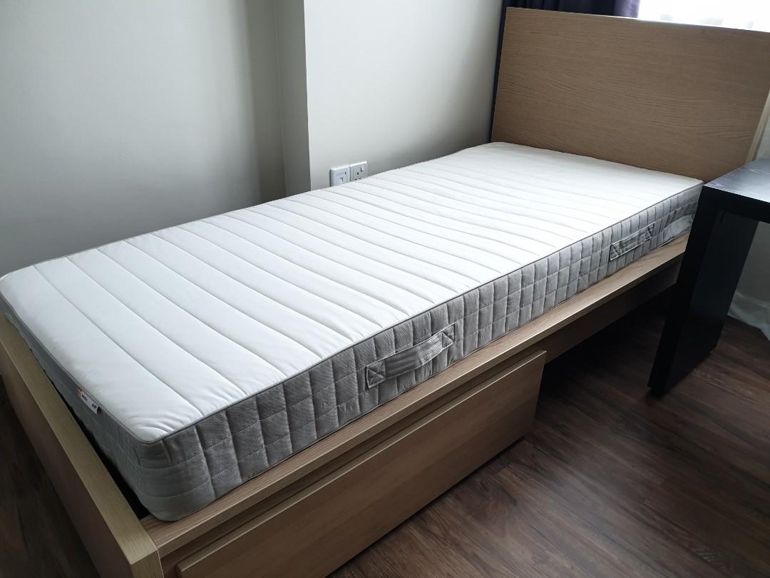 Ikea Single Mattress Hafslo, Furniture & Home Living, Furniture, Bed