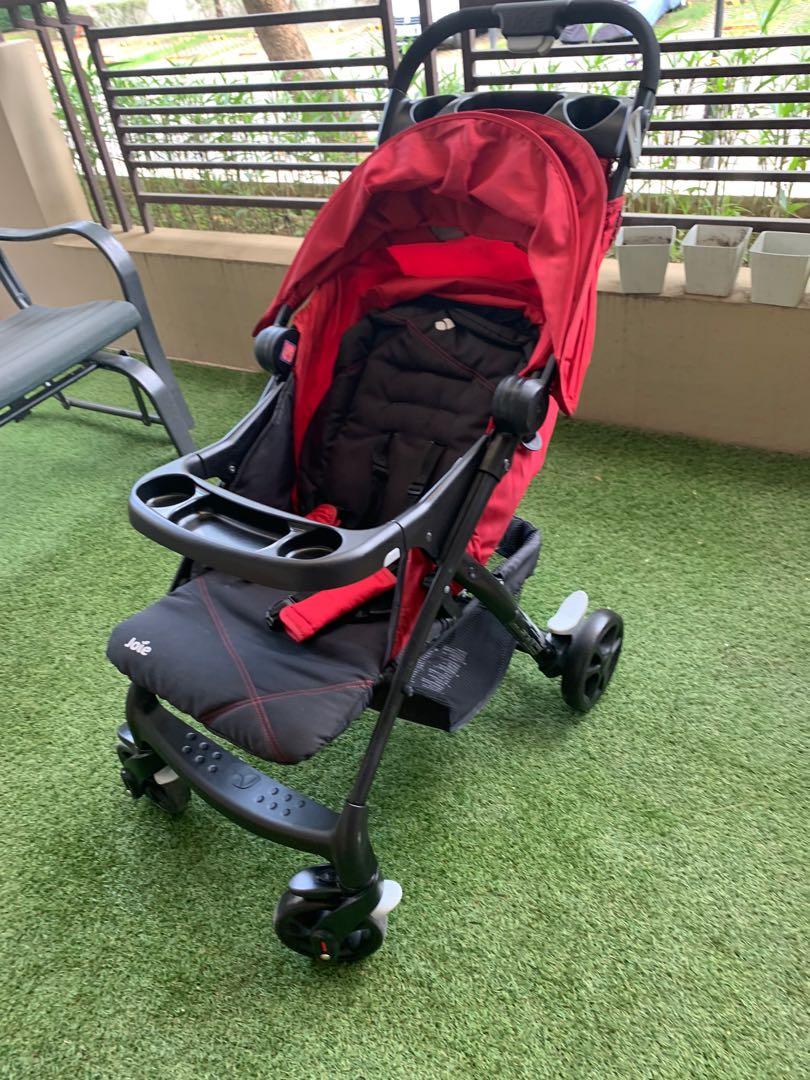 Joie stroller store red and black