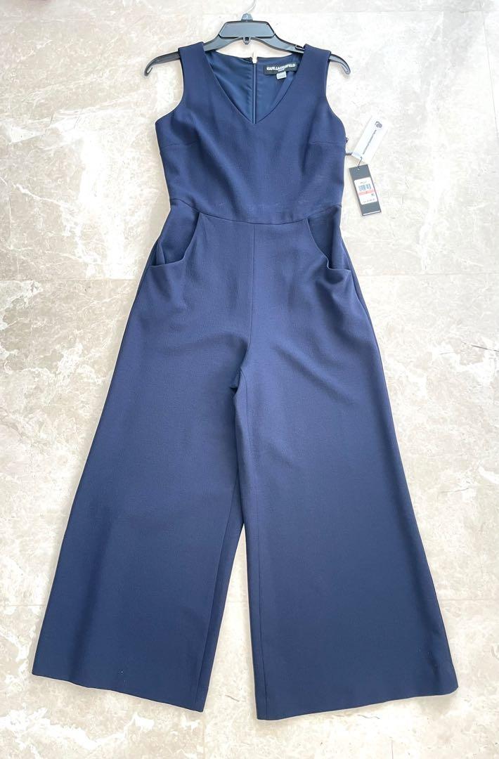 Karl lagerfeld navy jumpsuit clearance