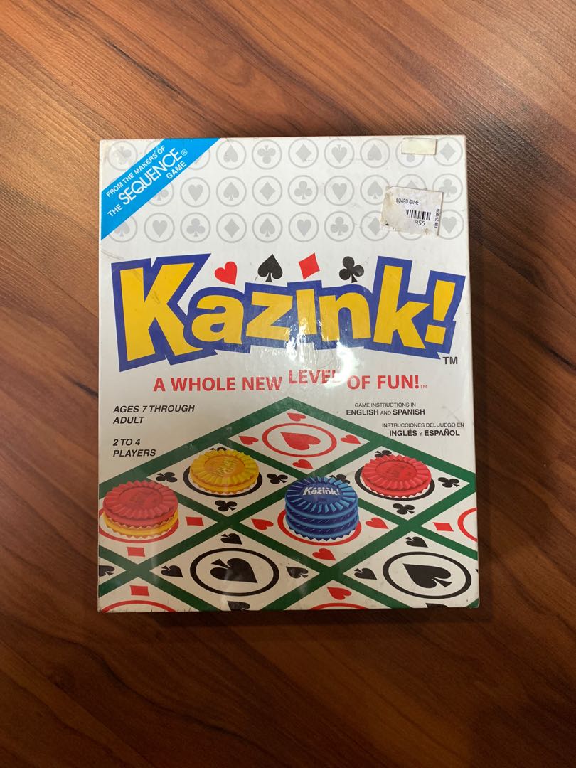 KAZINK sequence board game, Hobbies & Toys, Toys & Games on Carousell