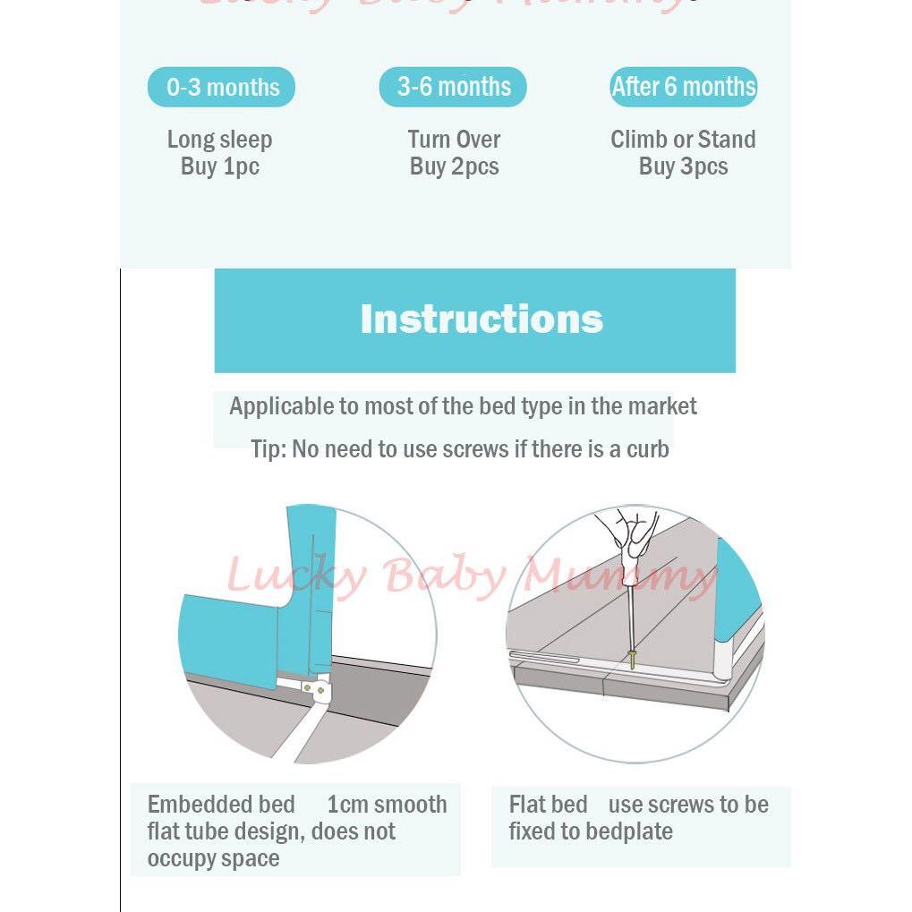 KDE Bed guard/rail (King size bed), Babies & Kids, Baby Nursery & Kids