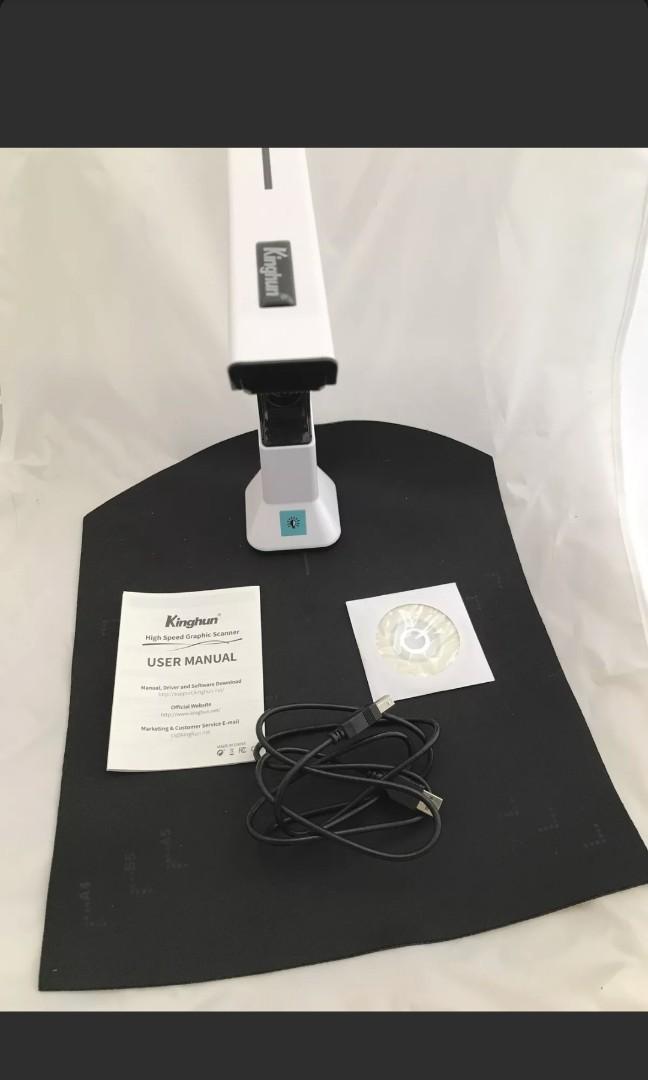 Kinghun, High Speed Graphic Scanner Document Camera 8MP USB Portable