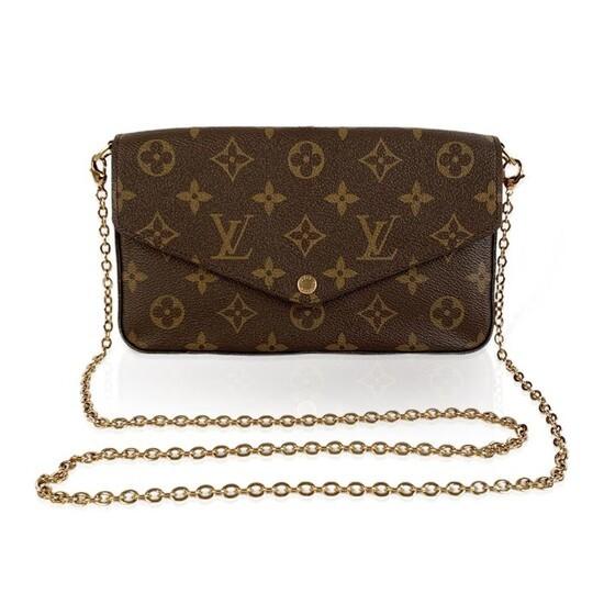 Louis Vuitton Favorite MM Monogram Chain Clutch Crossbody DU4123Dust  Bag  eBay