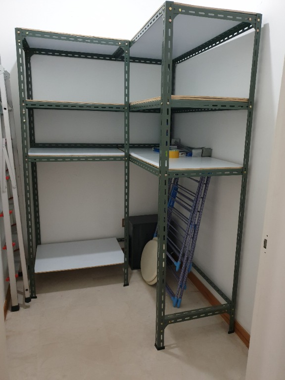 L-Shape store room racks, Furniture & Home Living, Furniture, Shelves ...