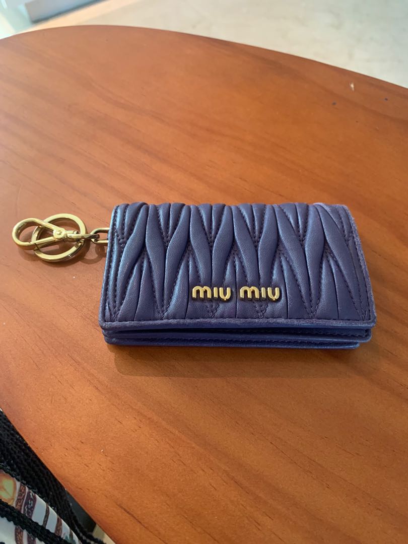 Miu miu card shop holder with chain