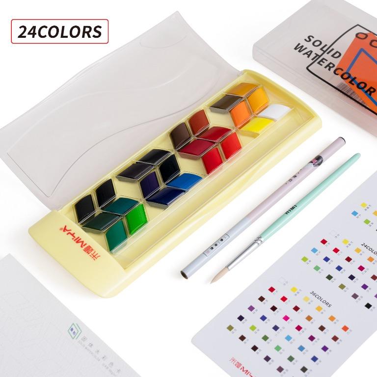 MIYA Himi Rhombus Solid Watercolor Painting Kit 12/24/36 Colours