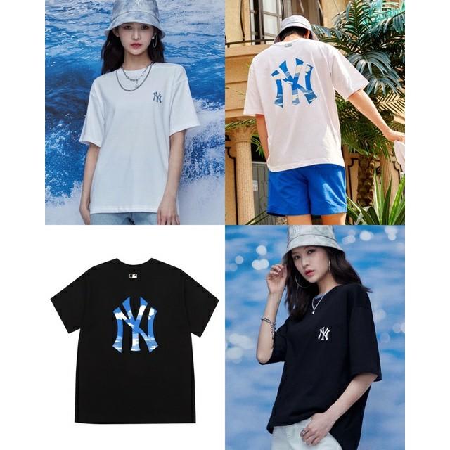 pakaian atasan kaos MLB-Korean Tshirt NY Big Logo In Black sz XS