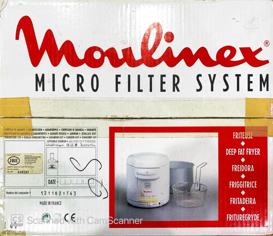 Moulinex Micro Filter System Deep Fryer, TV & Home Appliances, Kitchen
