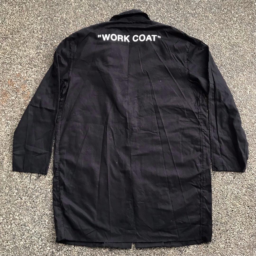 Off white oversized work coat Luxury Apparel on Carousell
