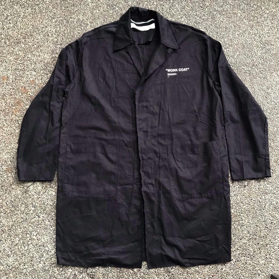Off white oversized work coat Luxury Apparel on Carousell