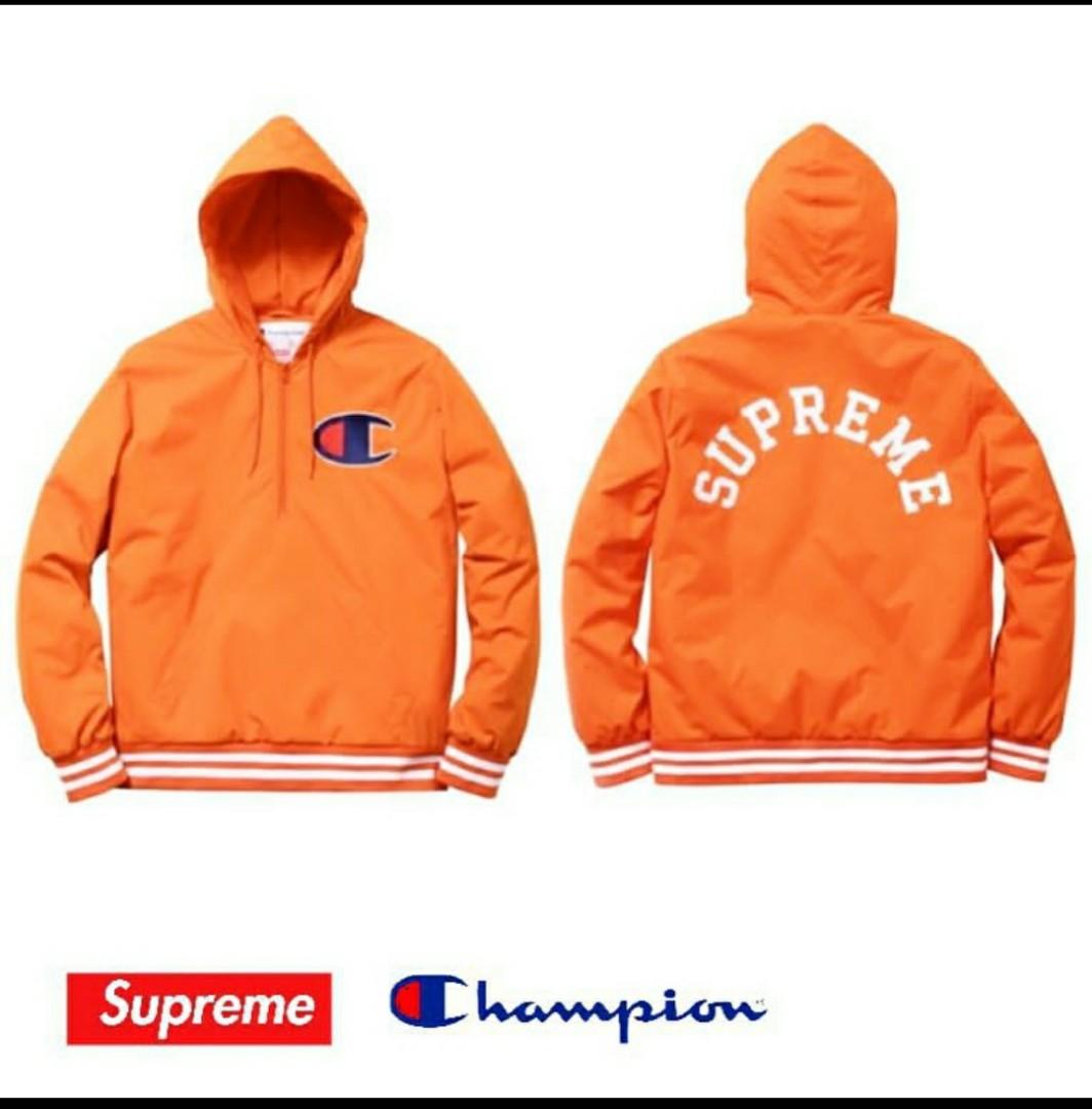 Supreme champion hotsell hoodie orange