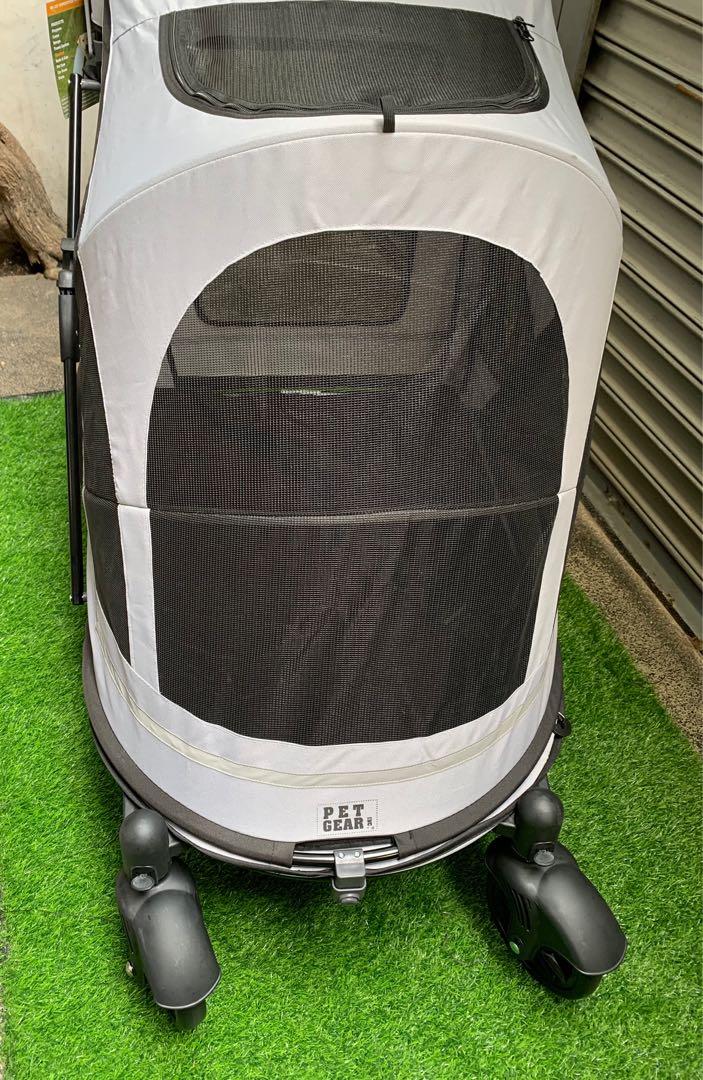 Pet Gear NOZip Pet Stroller with Dual Entry, Push Button Zipperless