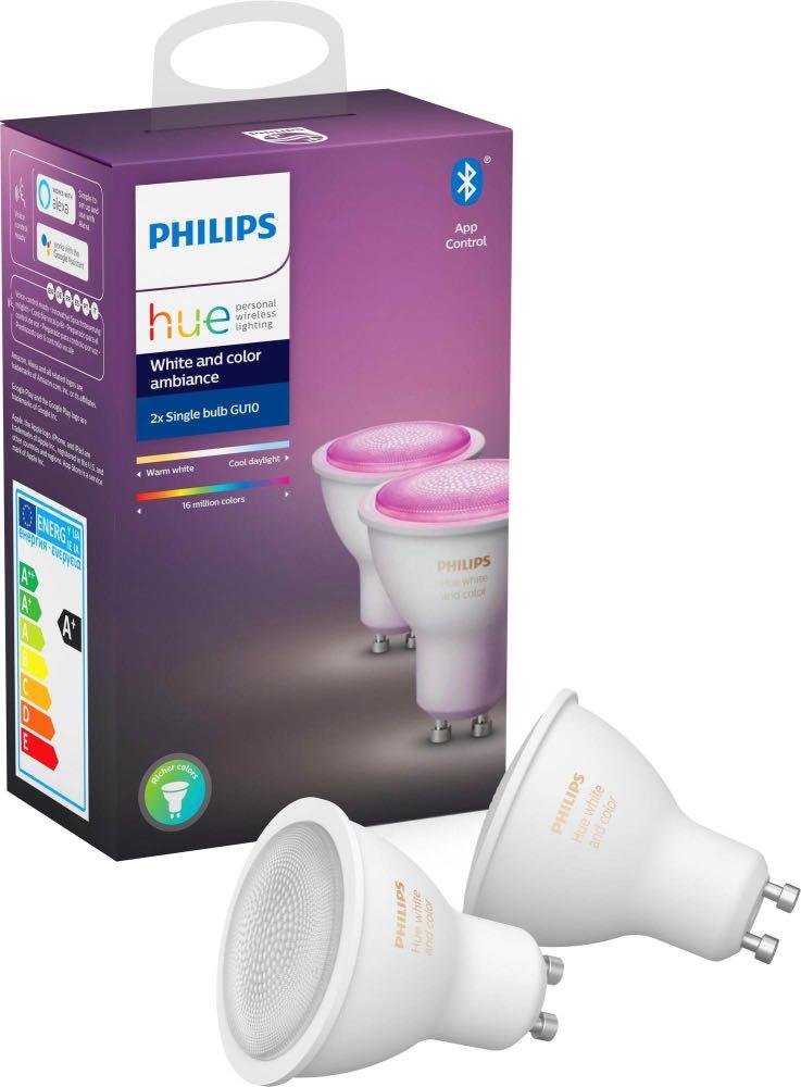 Hue White and Colour Ambiance GU10 – smart spotlight – Philips