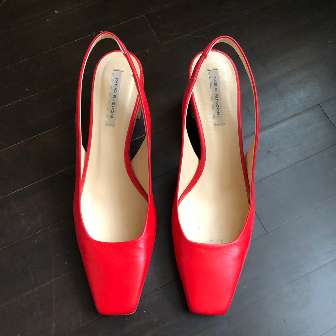 Red shop slingback shoes