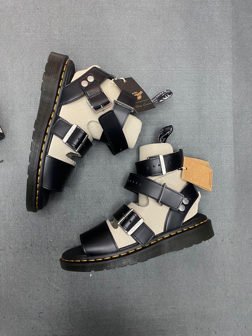 RICK OWENS x Doc Marten Gryphon leather sandals 全新42, 女裝, 鞋