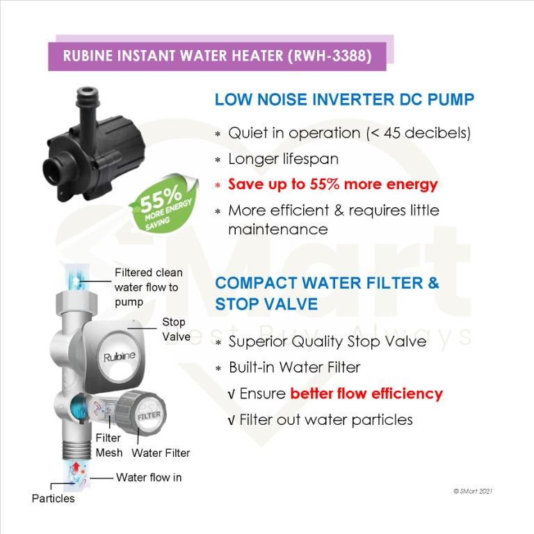 Rubine BOW Instant Water Heater [RWH-1388 RWH-3388] *PM INSTALL