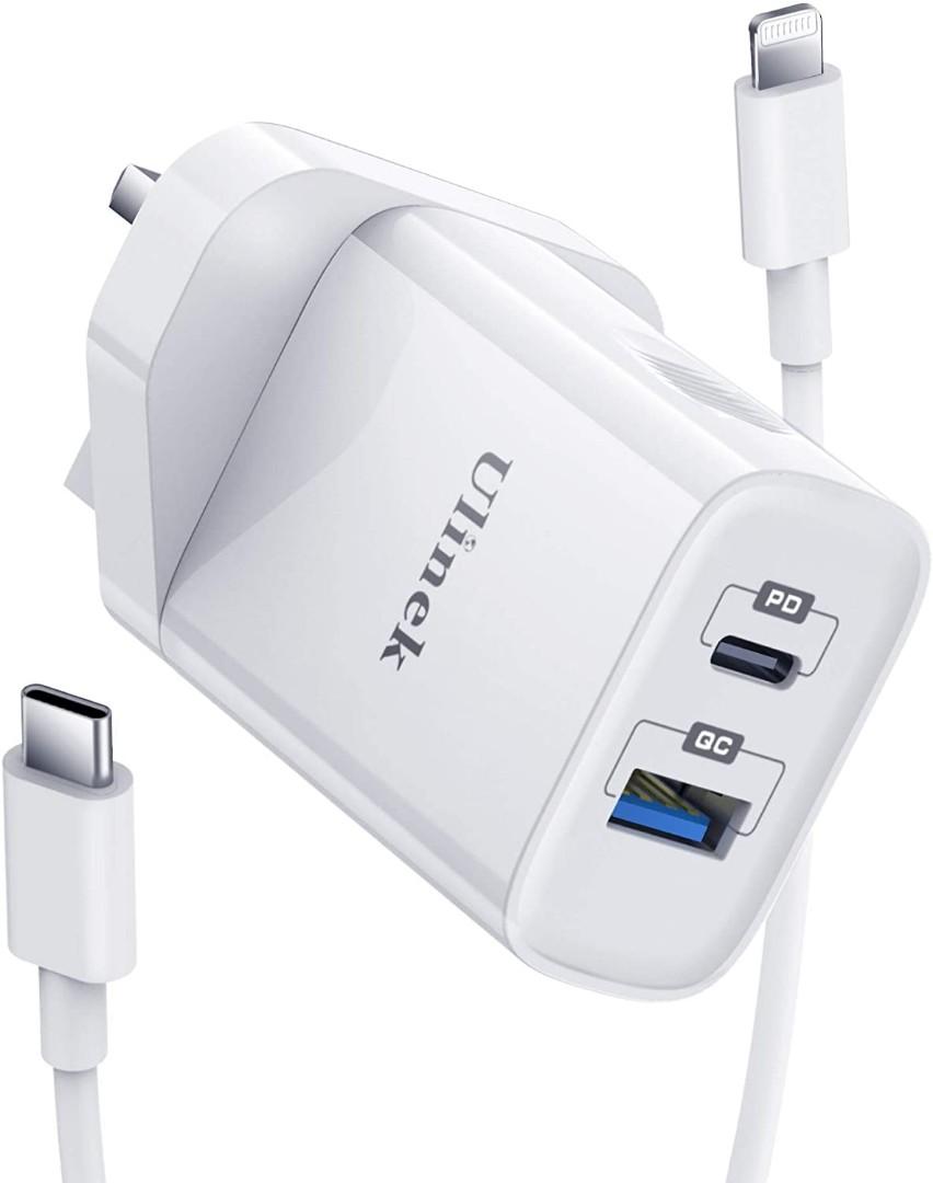 Chargeur Rapide iPhone USB C 20W avec 2M Câble[Certifié Apple MFi