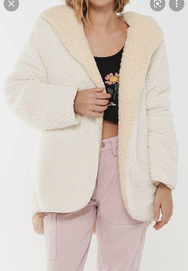 Urban outfitters reversible teddy coat hot sale