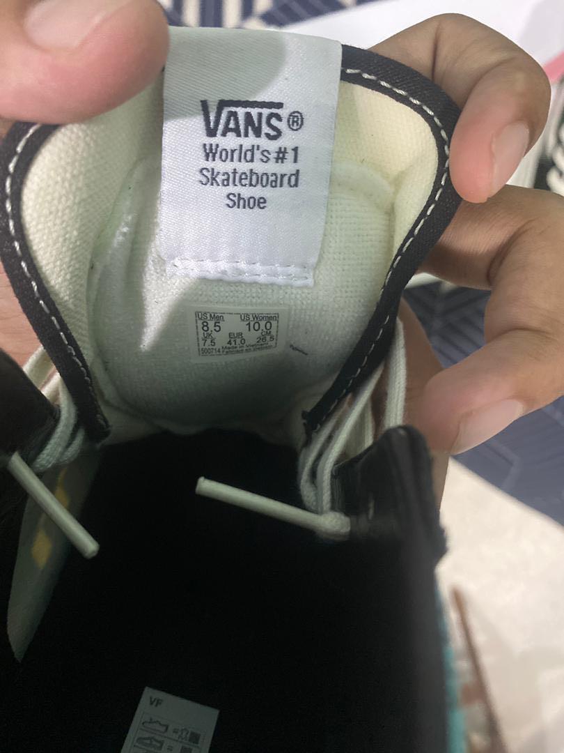 Size sales sepatu vans