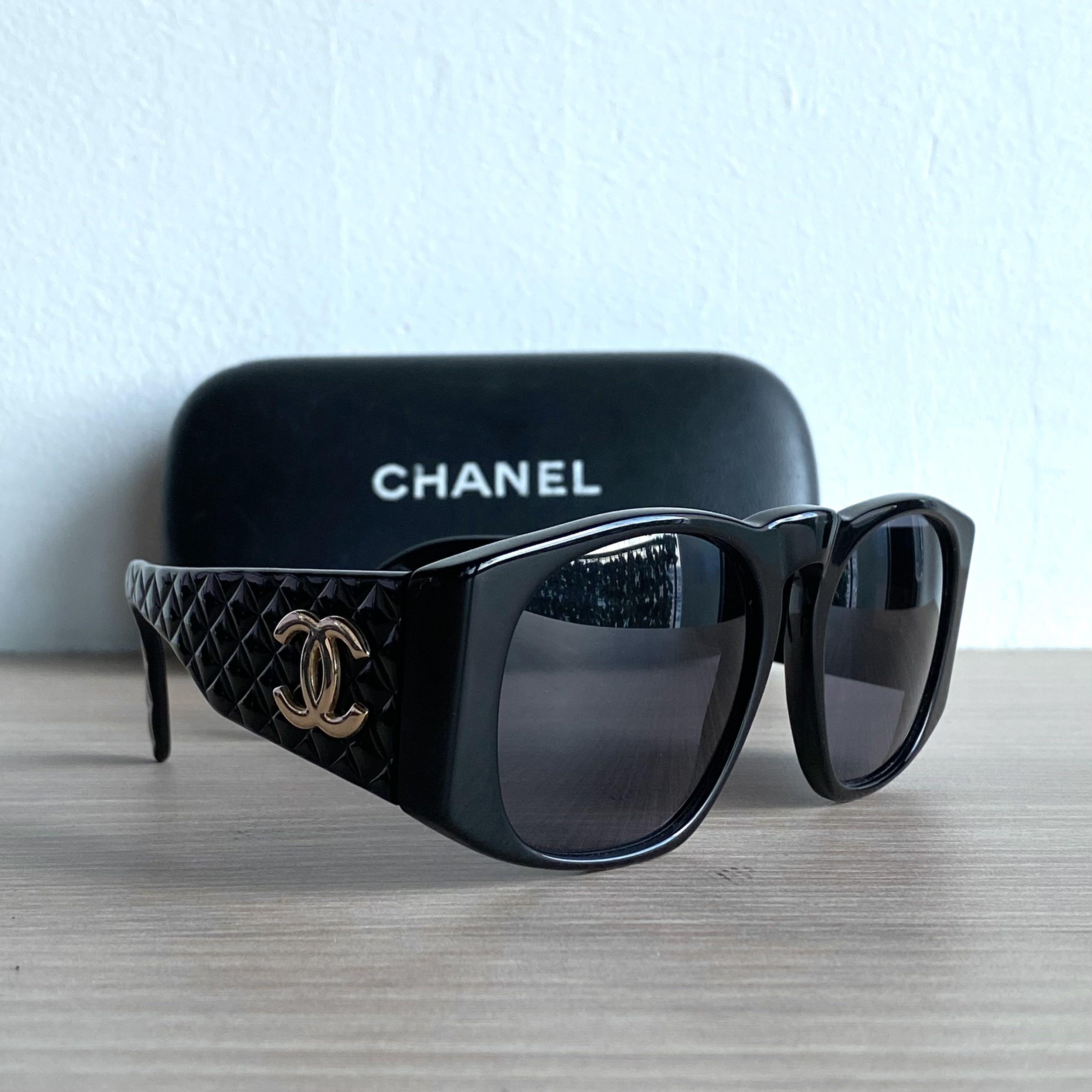 Chanel Rare Black Vintage 90's CC Paris Sunglasses  Chanel glasses, Chanel  sunglasses, Vintage chanel
