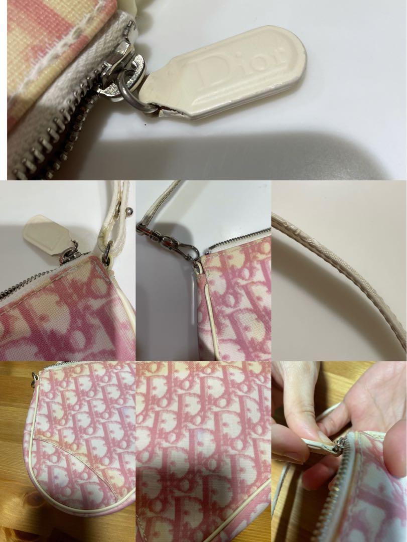 Saddle vintage classic handbag Dior Pink in Plastic - 36010293