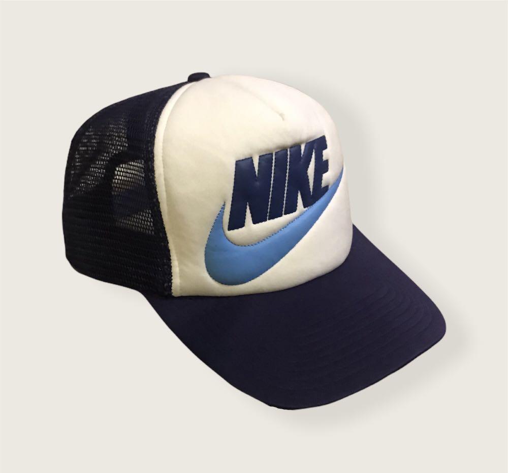 Nike swoosh top trucker cap