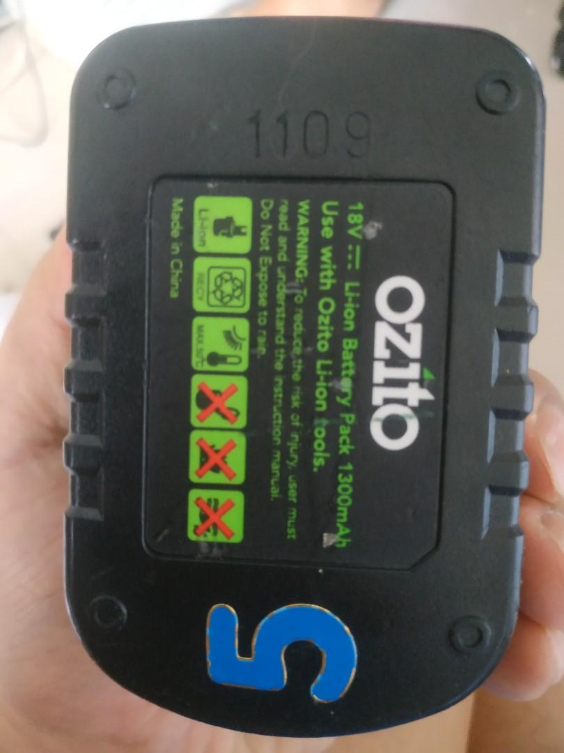 Ozito 18v lithium ion battery 1300mah online