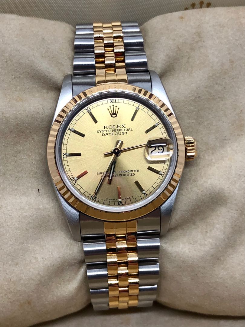 1990 rolex datejust two tone sale