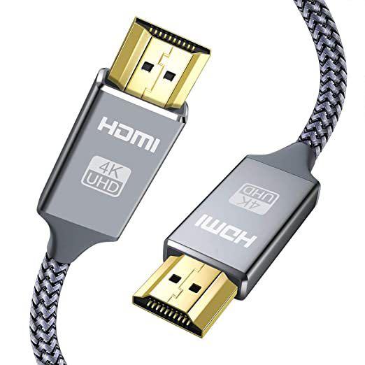Black HDMI 2.0 Cable High Speed 18Gbps Nylon HDMI Cord Supports 4K 60Hz,3D,Blu-Ray,HDR,UHD 2160p,1080p,Ethernet,ARC-CL3,Compatible Fire TV,HDTV,Xbox PS4 PC Upgraded 4K HDMI Cable 25ft,AviBrex