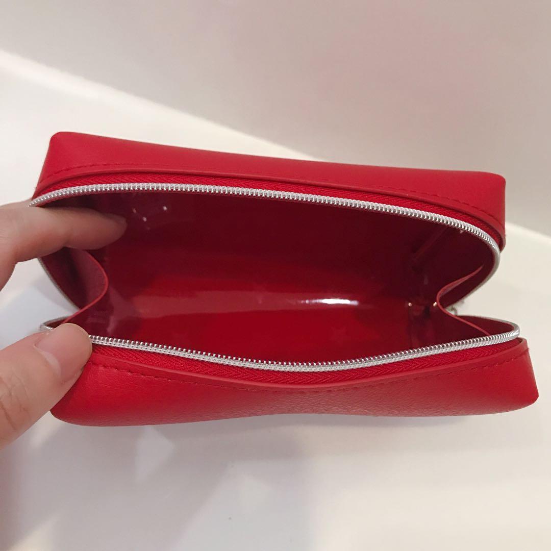 Christian Dior cosmetics red pouch Women s Fashion Bags