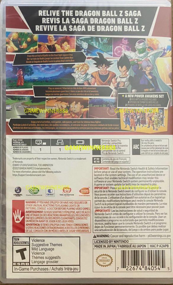 DRAGON BALL Z : KAKAROT + A NEW POWER AWAKENS SET, Jeux Nintendo Switch, Jeux