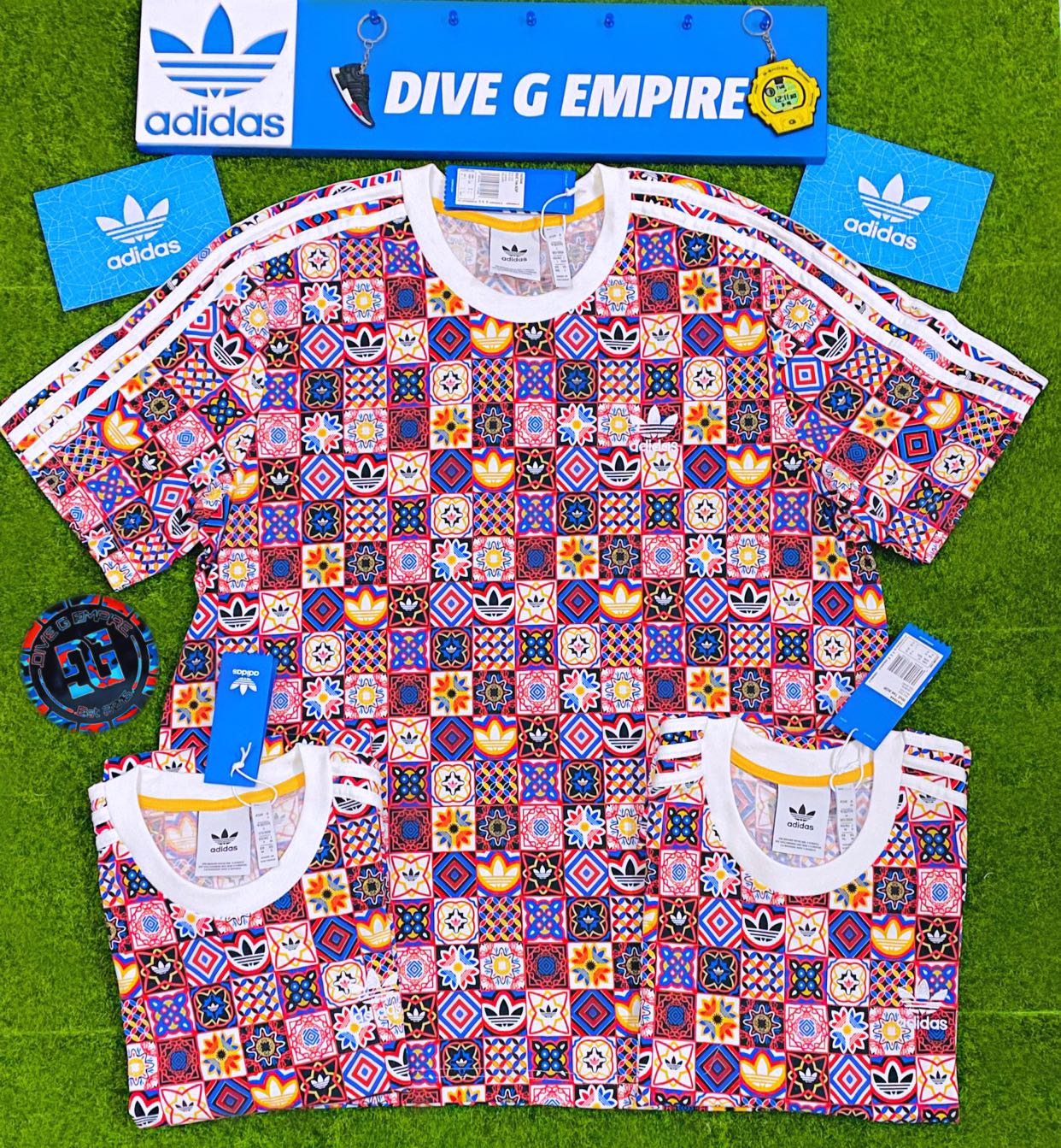 Adidas multicolor t shirt mens sales