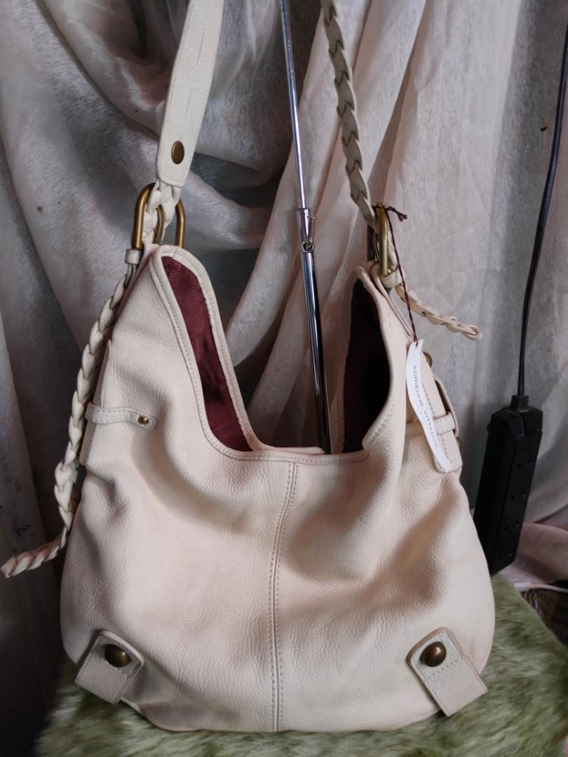 Adriennne Vittadini Vintage leather (Category: Sling Bags) located in Bayombong. Submitted by jacqueshop (Listing ID 1115710203, Image 2). Description: Adrienne vittadini vintage leather cream color adjustable sling 37 cm x 37cm good as new.