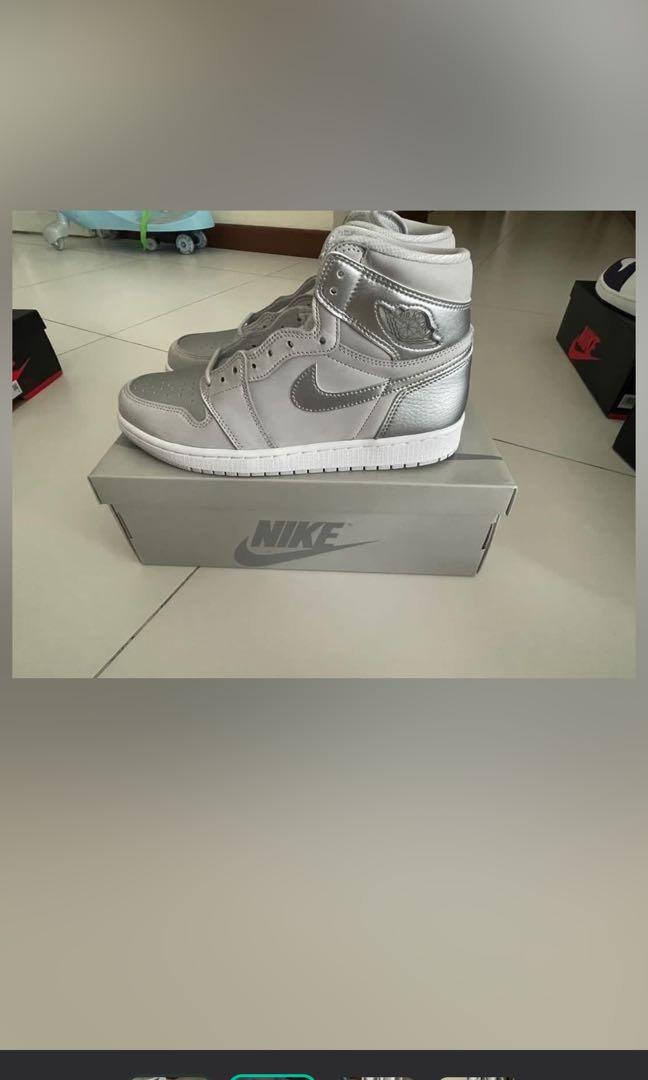 Air Jordan 1 grey Japan, Men's Fashion, Footwear, Sneakers on Carousell