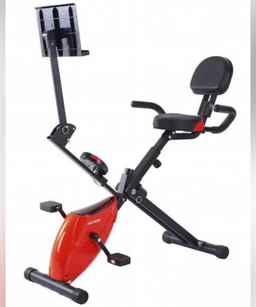 Ancheer Folding Recumbent Exercise Bike Free delivery Sports Equipment Exercise Fitness Cardio Fitness Machines on Carousell