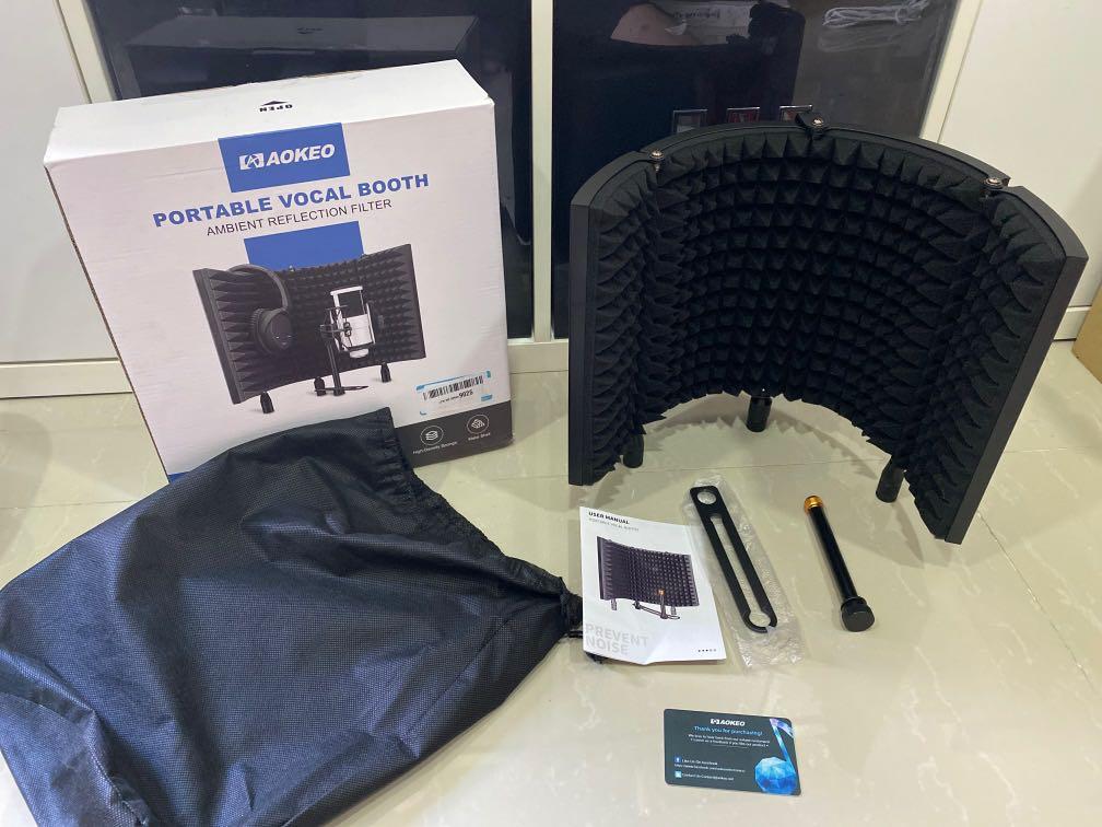 Aokeo Portable Vocal Booth Isolation Shield, Audio, Other Audio