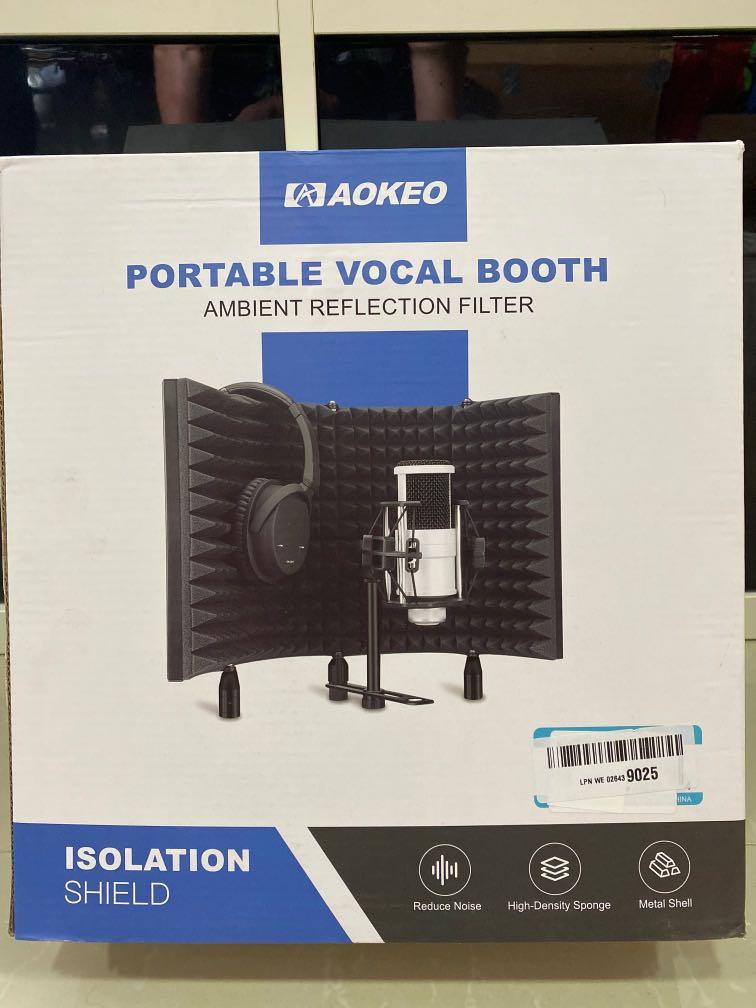 Aokeo Portable Vocal Booth Isolation Shield, Audio, Other Audio