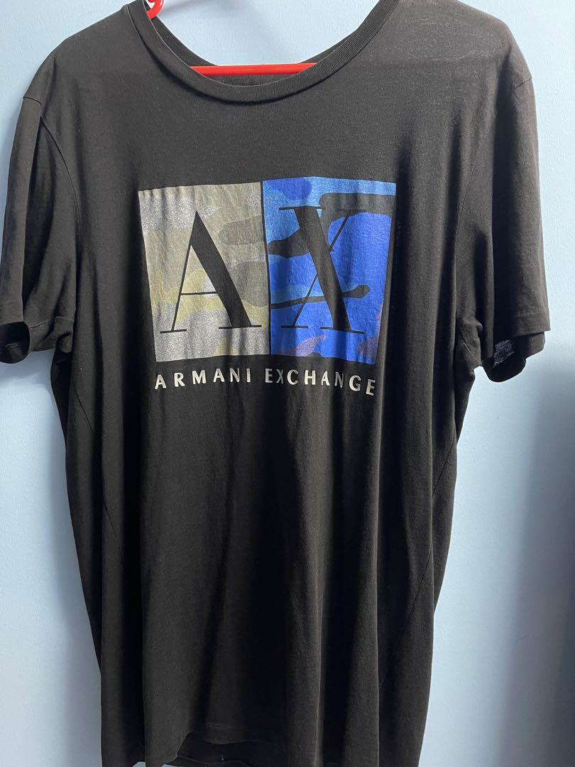 Armani Exchange Camo Logo Tee (Black), Men's Fashion, Tops & Sets, Tshirts  & Polo Shirts on Carousell