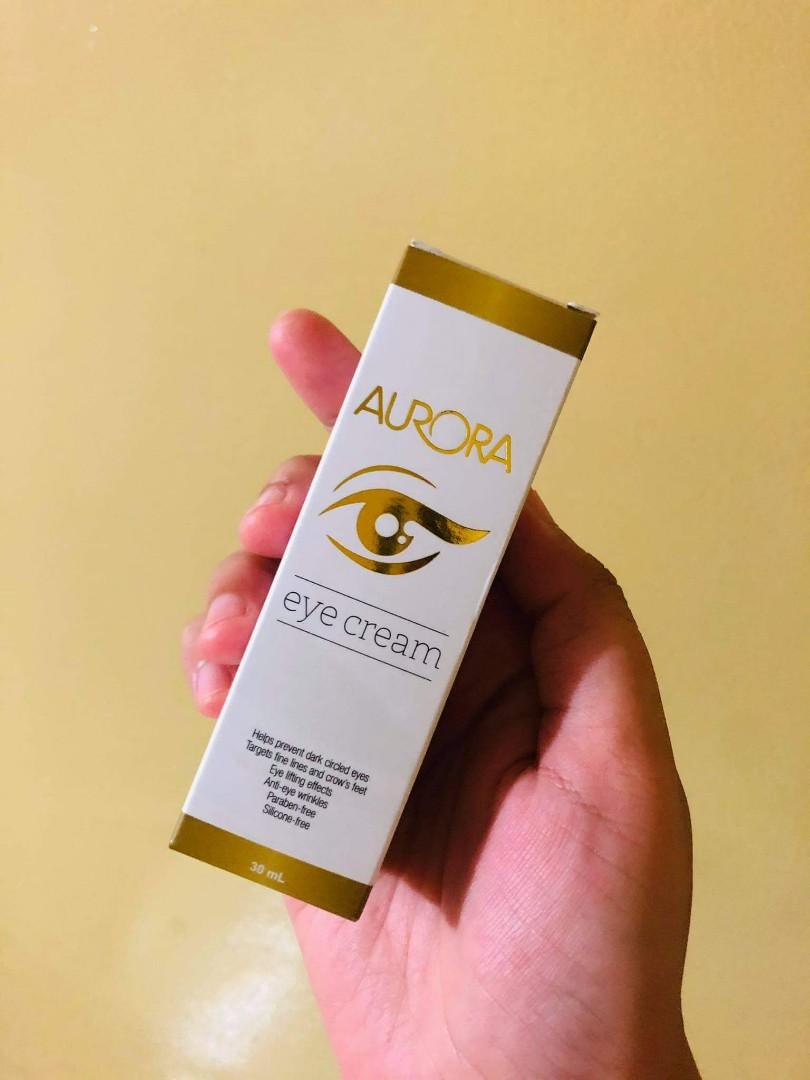 Aurora Eye Cream (Category: Face Care) located in Quezon City. Submitted by jeremiahh (Listing ID 1115727753, Image 1). Description: Aurora Eye Cream is packed with botanical and instant tightening and lifting active ingredients that help in building essential collagen to increase moisture, nourishment, and firmness of the skin. • Helps prevent dark circled eyes and puffiness • Target the fine lines and crow's feet • Provides an immediately notic