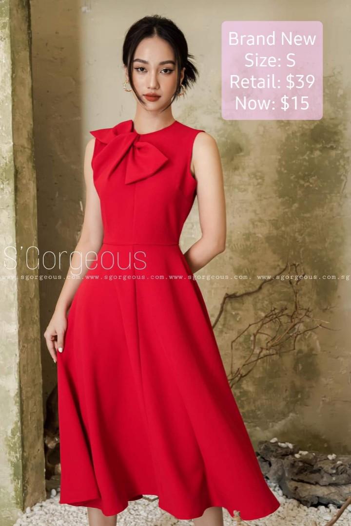 Red womens dress clearance