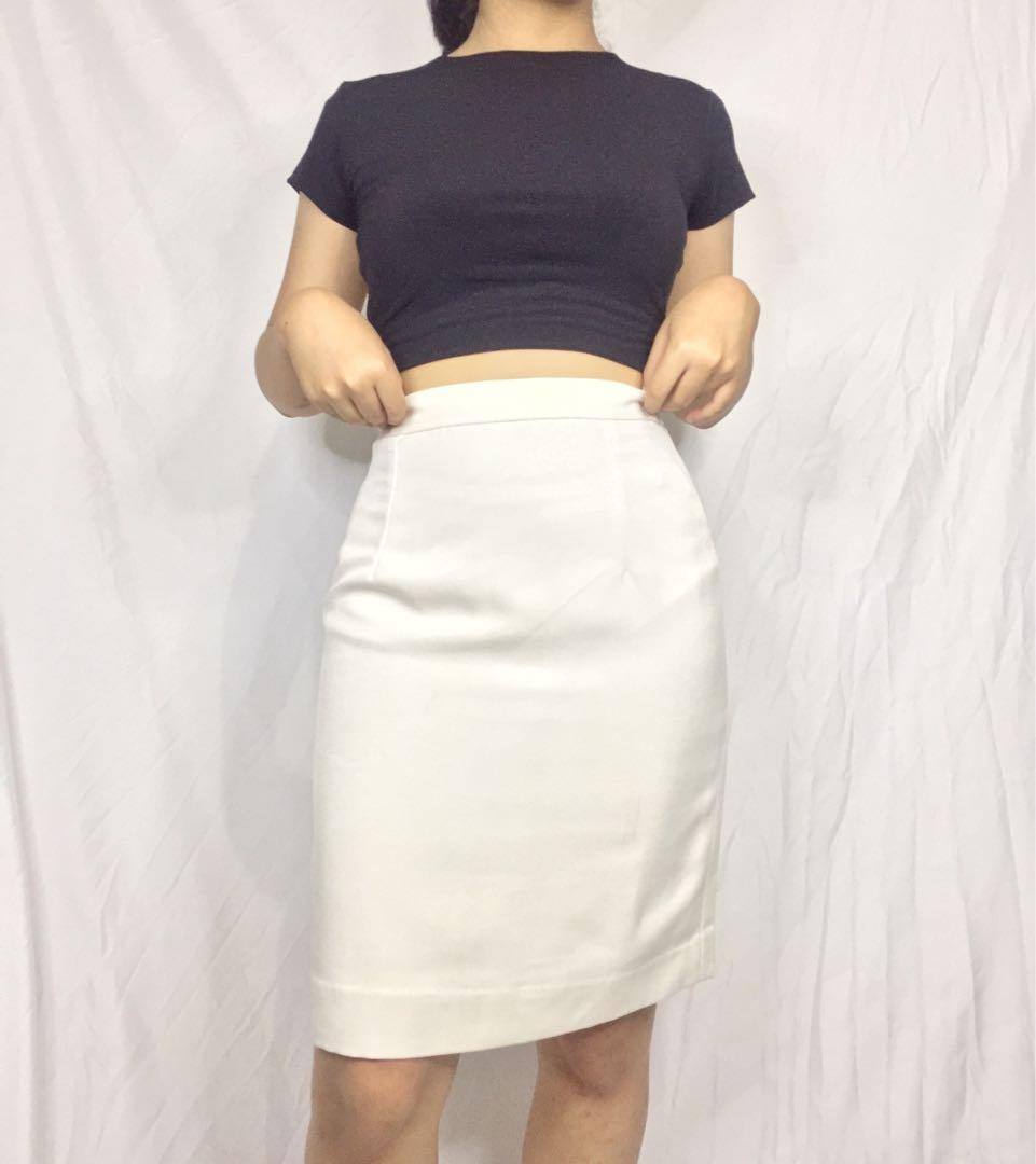 white midi skirt