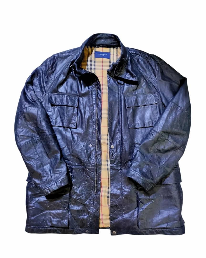 Vintage burberry leather jacket shop