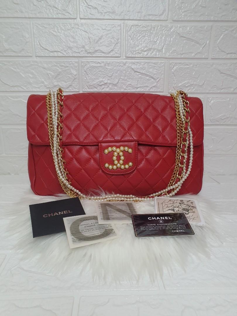 chanel sling bag red