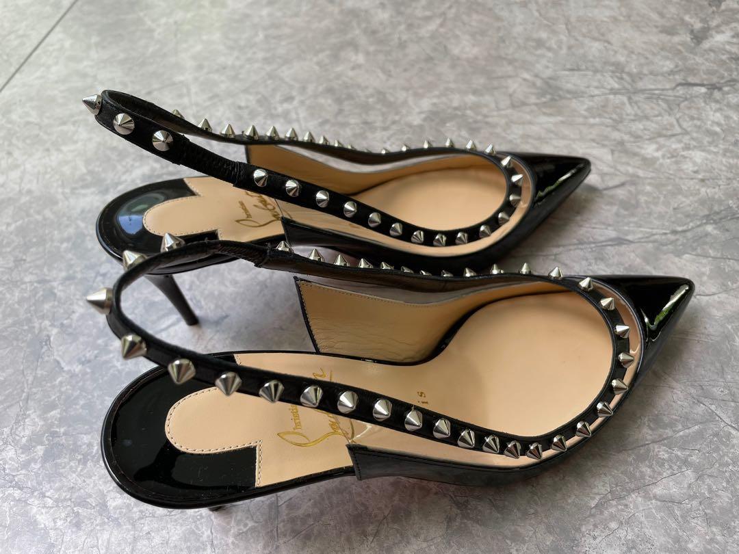 Christian Louboutin Black Spike Heels Women s Fashion Footwear