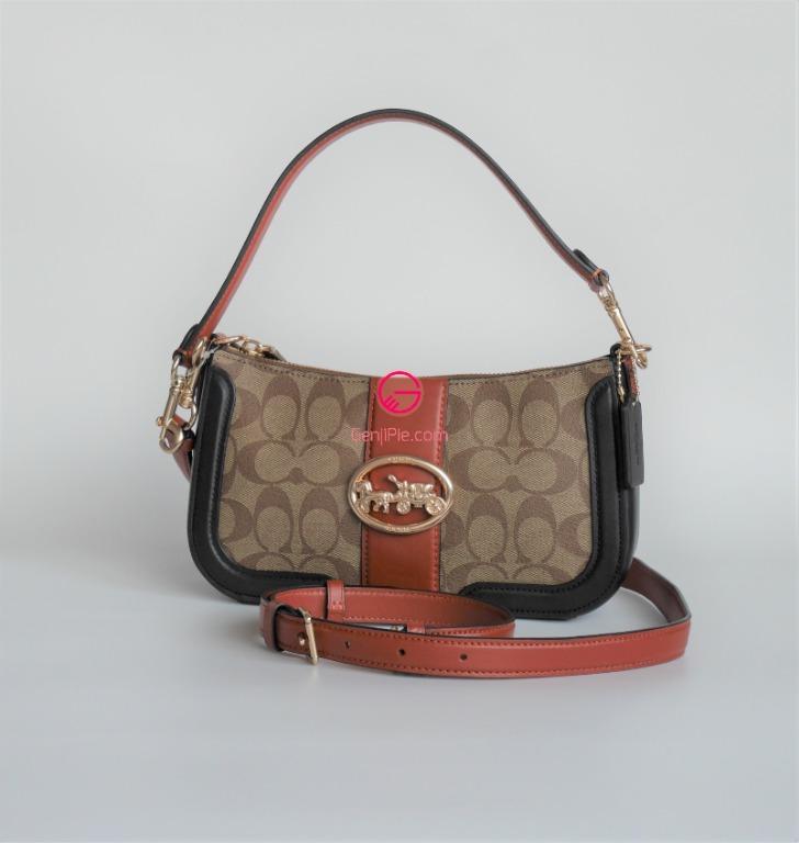 Georgie baguette in best sale colorblock signature canvas